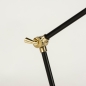 Foto 15297-10: Luxe zwarte tafellamp met knikarm en messing/gouden details 