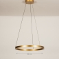 Foto 15299-1 maatindicatie: Led cirkel hanglamp in goud/messing met hoge lichtopbrengst 4500 Lumen