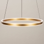 Foto 15299-5 vooraanzicht: Led cirkel hanglamp in goud/messing met hoge lichtopbrengst 4500 Lumen