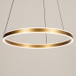 Foto 15299-6 vooraanzicht: Led cirkel hanglamp in goud/messing met hoge lichtopbrengst 4500 Lumen
