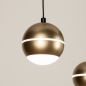 Foto 15304-12 detailfoto: Hanglamp met metalen bollen in messing/goud