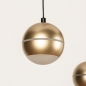 Foto 15304-13 detailfoto: Hanglamp met metalen bollen in messing/goud