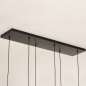 Foto 15321-19 detailfoto: Hanglamp met zes rookglazen en messing details 