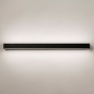 Foto 15324-2 vooraanzicht: Extra lange led wandlamp in het zwart 