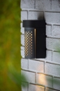 Foto 15328-13: Schwarze Außen-Wandleuchte mit integrierter LED-Beleuchtung