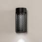 Foto 15328-2 vooraanzicht: Zwarte wandlamp van metaal voor buiten met geïntegreerde led verlichting