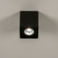 Foto 15329-2 onderaanzicht: Zwarte vierkante plafondlamp voor buiten met geïntegreerde led verlichting