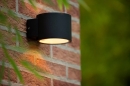 Foto 15332-9: Ronde wandlamp voor buiten in het zwart 