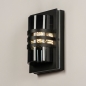 Foto 15333-4 schuinaanzicht: Zwarte wandlamp E27 voor buiten van metaal en plexiglas