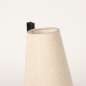 Foto 15336-8: Japandi tafellamp met zwarte voet en beige linnen kap 