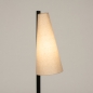 Foto 15337-5: Japandi vloerlamp in rustieke stijl van zwart metaal met beige linnen
