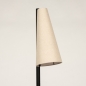Foto 15337-7: Japandi vloerlamp in rustieke stijl van zwart metaal met beige linnen