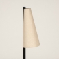 Foto 15337-8: Japandi vloerlamp in rustieke stijl van zwart metaal met beige linnen
