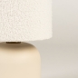 Foto 15346-8: Beige teddy tafellamp met messing detail en offwhite kap van teddy stof/bouclé