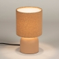 Foto 15347-3: Nude Tischlampe mit Lampenschirm aus Teddystoff