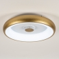 Foto 15350-5 onderaanzicht: Ronde led plafondlamp in goud/messing met afstandsbediening