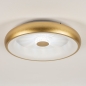 Foto 15350-6 onderaanzicht: Ronde led plafondlamp in goud/messing met afstandsbediening