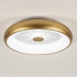 Foto 15350-7 onderaanzicht: Ronde led plafondlamp in goud/messing met afstandsbediening