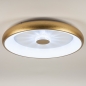 Foto 15351-3 onderaanzicht: Ronde led plafondlamp in goud/messing met afstandsbediening
