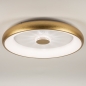 Foto 15351-4 onderaanzicht: Ronde led plafondlamp in goud/messing met afstandsbediening