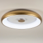 Foto 15351-5 onderaanzicht: Ronde led plafondlamp in goud/messing met afstandsbediening