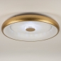 Foto 15351-6 onderaanzicht: Ronde led plafondlamp in goud/messing met afstandsbediening