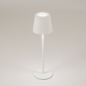 Foto 15354-2 vooraanzicht: Oplaadbare tafellamp voor buiten en binnen in het wit met USB 