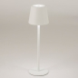 Foto 15354-3 vooraanzicht: Oplaadbare tafellamp voor buiten en binnen in het wit met USB 