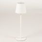 Foto 15354-4 vooraanzicht: Oplaadbare tafellamp voor buiten en binnen in het wit met USB 