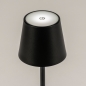 Foto 15355-5 detailfoto: Oplaadbare tafellamp voor buiten en binnen in het zwart met USB 