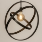 Foto 15394-4: Braune Galaxie-Hängelampe aus Metall mit drei Ringen