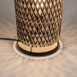Foto 15400-8: Niedliche Tischlampe aus Bambus in der Farbe Natur und Schwarz