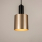 Foto 15409-7 detailfoto: Hanglamp met drie kokers van metaal in zwart met goud