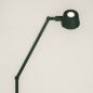 Foto 15426-4: Verstellbare grüne Stehlampe mit goldener Innenseite und Schalter an der Armatur