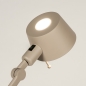 Foto 15430-10 detailfoto: Hoge staande leeslamp in beige met verstelbare arm en schakelaar op armatuur 