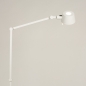 Foto 15433-5 zijaanzicht: Hoge staande leeslamp (200cm)in het wit met schakelaar op het armatuur 