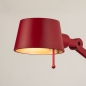 Foto 15437-7: Rote Wandleuchte mit Gelenkarm mit Kabel und Stecker 