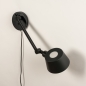 Foto 15439-6: Schwarze Wandleuchte mit Gelenkarm mit Kabel und Stecker 