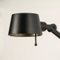 Foto 15439-8: Schwarze Wandleuchte mit Gelenkarm mit Kabel und Stecker 