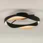 Foto 15457-2 onderaanzicht: Moderne led plafondlamp in zwart met goud 