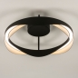 Foto 15457-3 onderaanzicht: Moderne led plafondlamp in zwart met goud 