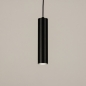 Foto 15464-2 vooraanzicht: Minimalistische koker hanglamp GU10 in het zwart