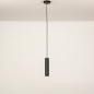 Foto 15464-4 vooraanzicht: Minimalistische koker hanglamp GU10 in het zwart