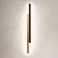Foto 15467-10: Grote led wandlamp in zwart met messing/goud in uniek design