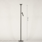 Foto 15473-1 maatindicatie: Moderne led uplighter 'dimbaar' met leeslamp in het zwart 