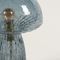 Foto 15508-5: Design-Tischlampe 'Pilz' aus blauem Glas