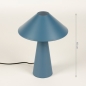 Foto 15509-1: Design Tischleuchte aus blauem Metall