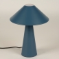 Foto 15509-3: Design Tischleuchte aus blauem Metall