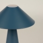 Foto 15509-6: Design Tischleuchte aus blauem Metall