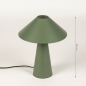 Foto 15510-1 maatindicatie: Design tafellamp in het groen van metaal in kegelvorm